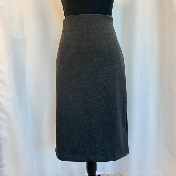 PHILOSOPHY dark charcoal gray stretchy pencil skirt Sz 10 - Picture 3 of 11